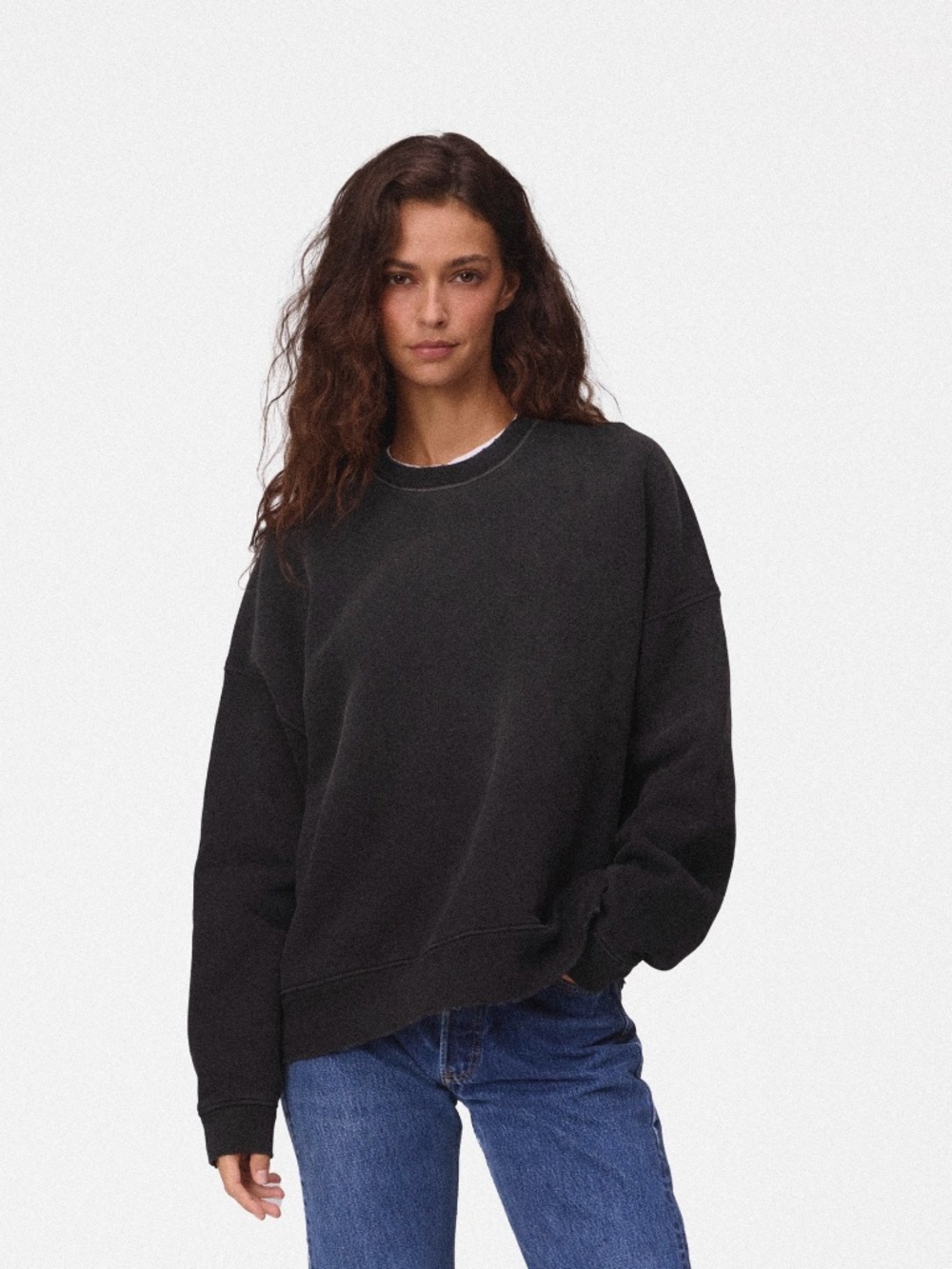 Yellow Label Co Cozyyy Crew Sweatshirt Licorice Black L Discontinued